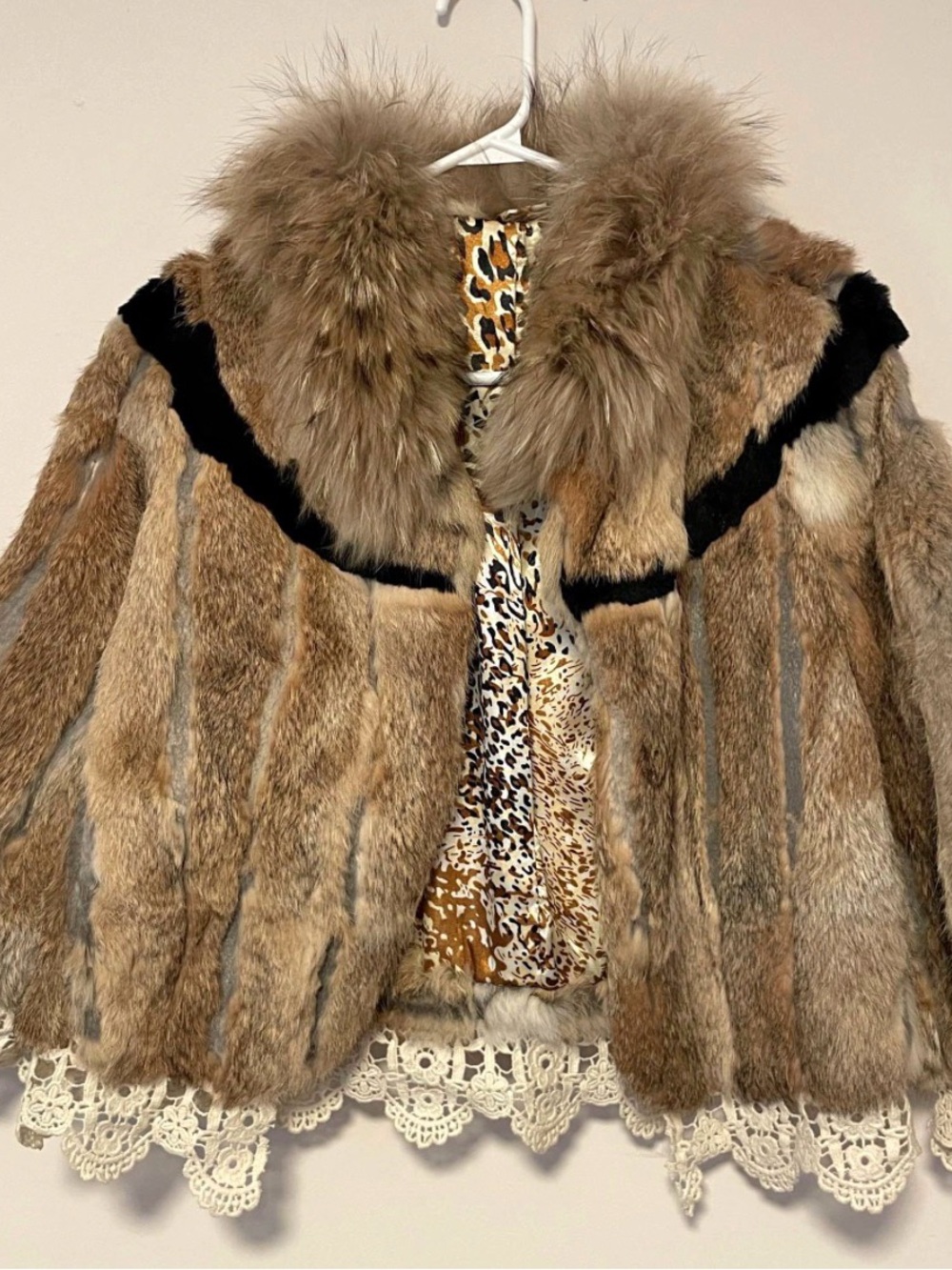REAL fur poncho / coat